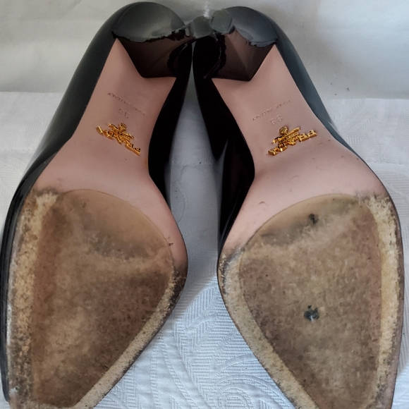 Prada Black/ Dark Purple Metallic SZ 38 - Picture 8 of 10